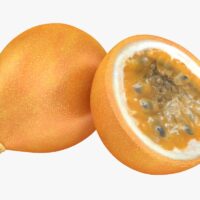Fresh yellow passion fruits