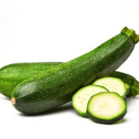 Fresh green courgettes (zucchini)